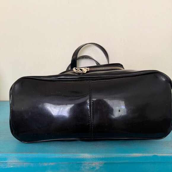 Ted Baker Black Patent Leather Tote Shoulder Handbag - Picture 6 of 9